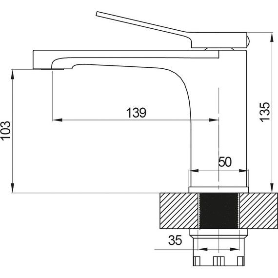 Смеситель для раковины Sole Genova S031C фото 2