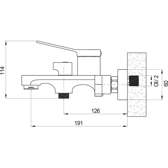 Смеситель для ванны Sole Genova S033C фото 2
