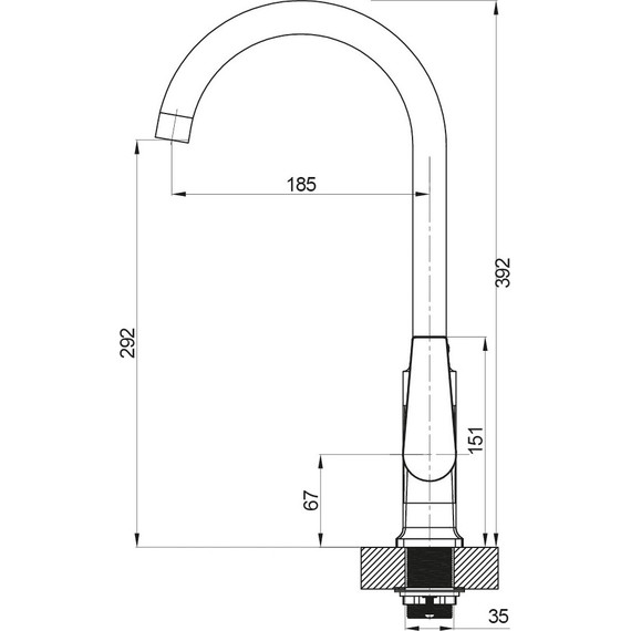 Смеситель для кухни Sole Baikal S055C фото 2