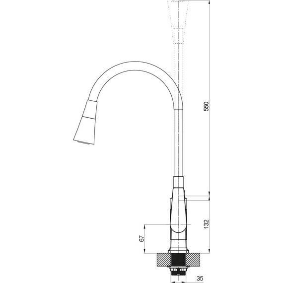 Смеситель для кухни Sole Baikal S056C-W, хром белый фото 2