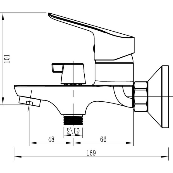 Смеситель для ванны Sole Como S073C фото 2