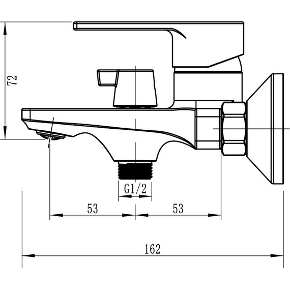 Смеситель для ванны Sole Ladoga S083C фото 2