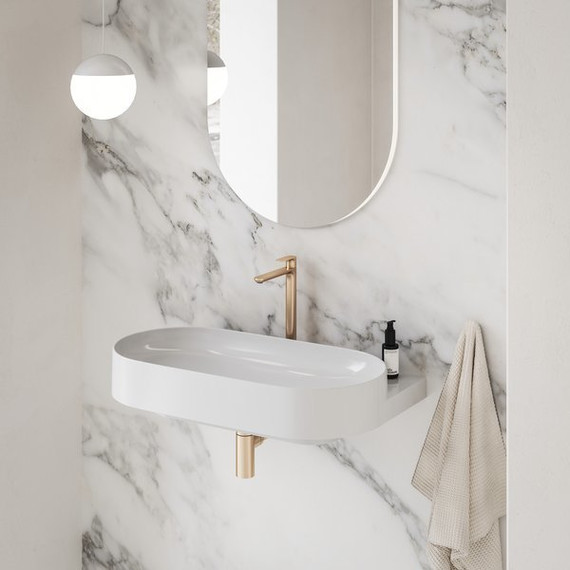 Смеситель для раковины высокий Ravak Eleganta EL 015.60RGB X070365, розовое золото - 2 Смеситель для раковины высокий Ravak Eleganta EL 015.60RGB X070365, розовое золото фото 2