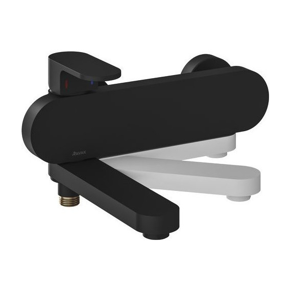 Смеситель для ванны Ravak Chrome CR 022.20BL X070431, чёрный фото 3