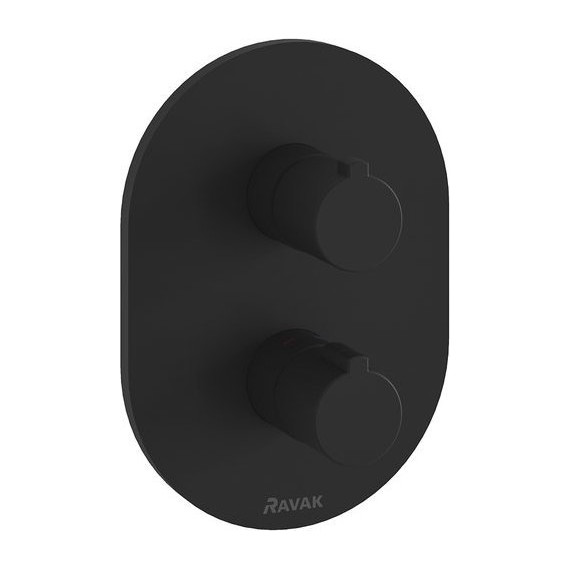 Смеситель для ванны с термостатом Ravak Chrome CR 063.00 X070432, чёрный фото 