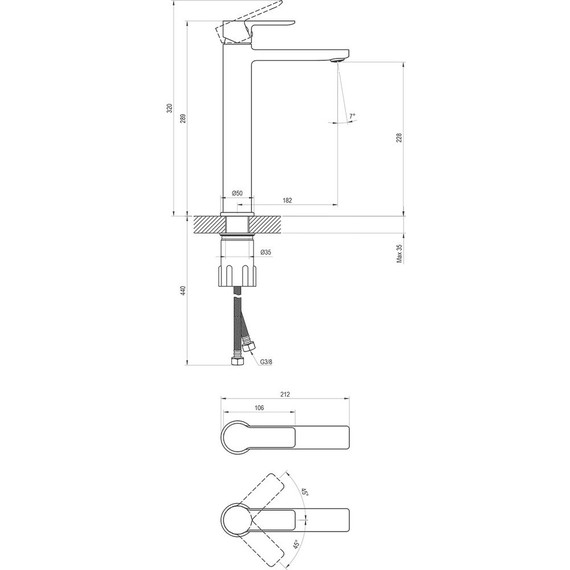 Смеситель для раковины высокий Ravak SL 015.00CR X070484 - 4 Смеситель для раковины высокий Ravak SL 015.00CR X070484 фото 4