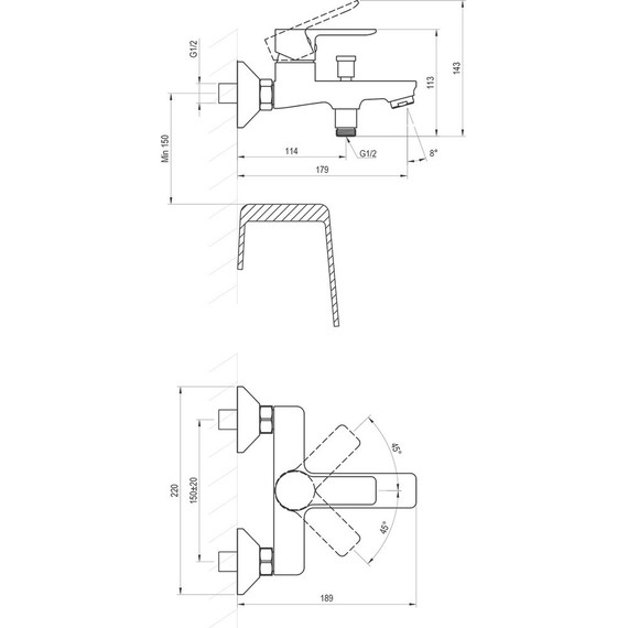 Смеситель для ванны Ravak SL 022.00CR X070485 фото 3