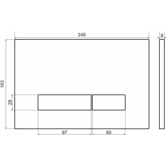 Кнопка смыва Sole s0323 white фото 2