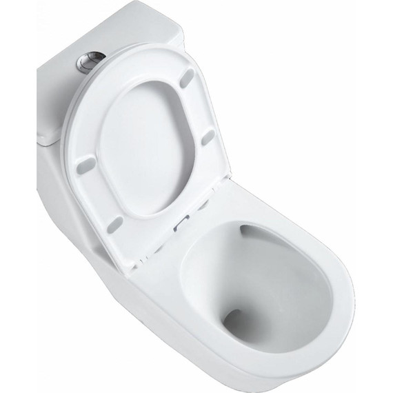 Унитаз-моноблок безободковый Mirsant ARK с крышкой Soft-close (система смыва торнадо) - 3 Унитаз-моноблок безободковый Mirsant ARK с крышкой Soft-close (система смыва торнадо) фото 3