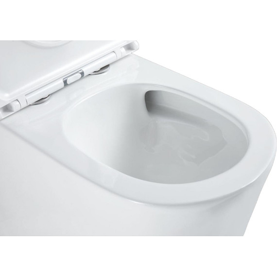 Унитаз-моноблок безободковый Mirsant ARK с крышкой Soft-close (система смыва торнадо) - 6 Унитаз-моноблок безободковый Mirsant ARK с крышкой Soft-close (система смыва торнадо) фото 6