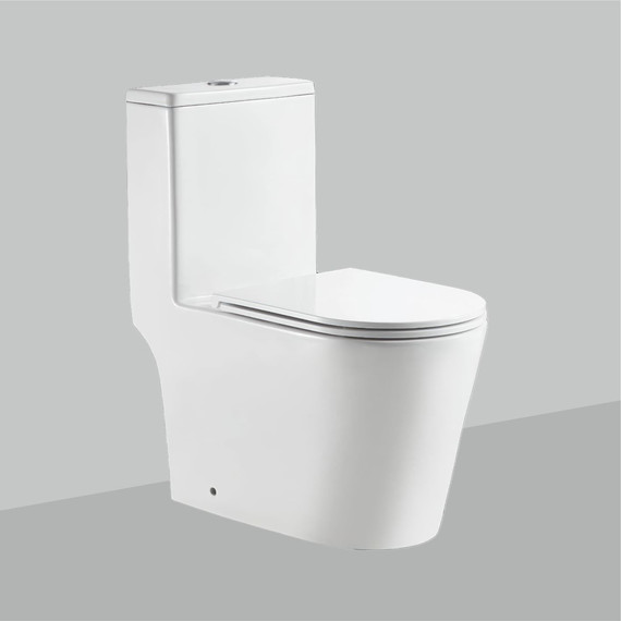 Унитаз-моноблок безободковый Mirsant ARK с крышкой Soft-close (система смыва торнадо) - 7 Унитаз-моноблок безободковый Mirsant ARK с крышкой Soft-close (система смыва торнадо) фото 7