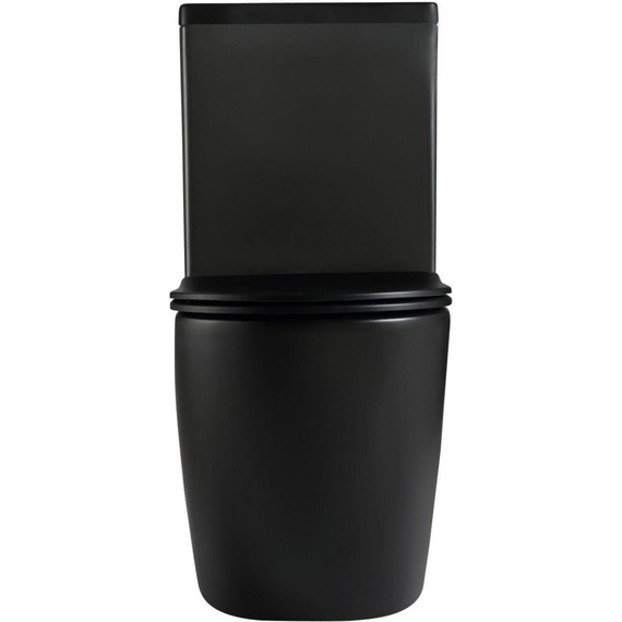 Унитаз-компакт безободковый Mirsant PANDORA 2 BLACK с крышкой Soft-close, чёрный матовый, Цвет производителя: чёрный матовый фото 4