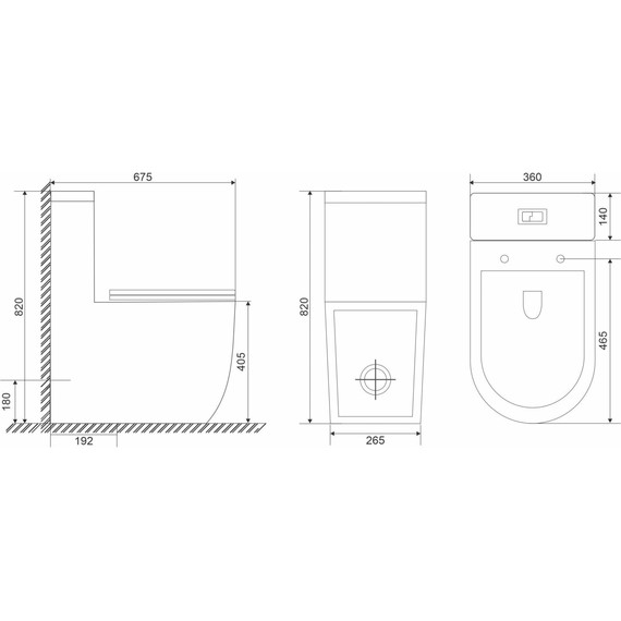 Унитаз-компакт безободковый Mirsant PANDORA 2 BLACK с крышкой Soft-close, чёрный матовый, Цвет производителя: чёрный матовый фото 7