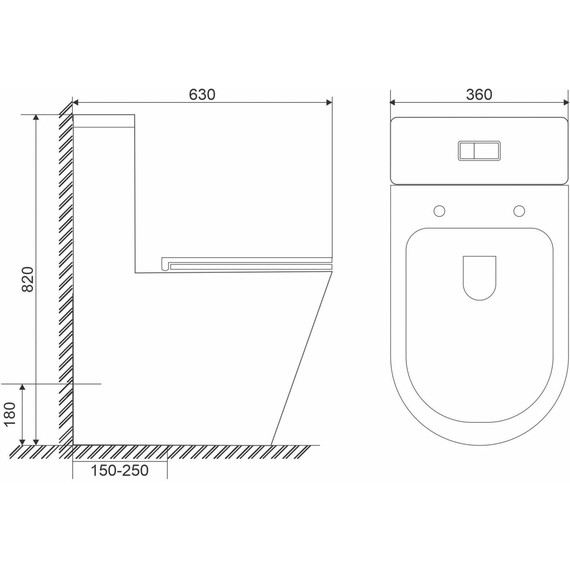 Унитаз-компакт безободковый Mirsant TORR TURBO с крышкой Soft-close (система смыва торнадо), Цвет производителя: белый - 3 Унитаз-компакт безободковый Mirsant TORR TURBO с крышкой Soft-close (система смыва торнадо), Цвет производителя: белый фото 3