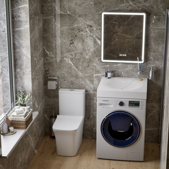 Раковина над стиральной машиной Mirsant Anna 60 см УТ000101254 фото 9