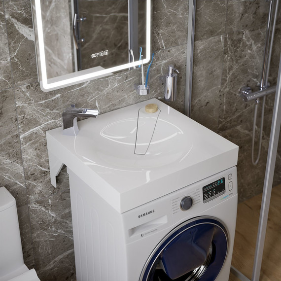 Раковина над стиральной машиной Mirsant Anna 60 см УТ000101254 фото 7