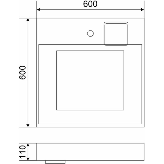 Раковина над стиральной машиной Mirsant Stella 60 см УТ000101257 фото 8