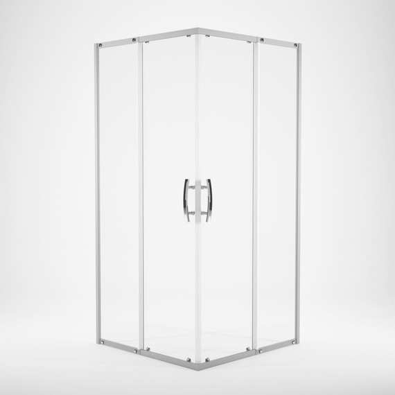 Душевое ограждение Mirsant Neo-90 Quadro 90х90 см, хром/прозрачное фото 3