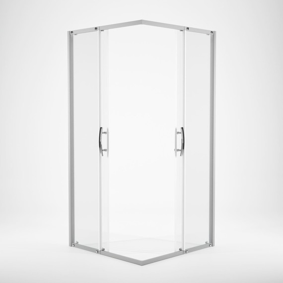 Душевое ограждение Mirsant Neo-90 Quadro 90х90 см, хром/прозрачное фото 4