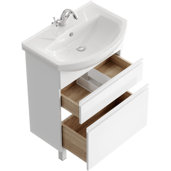 Тумба напольная с раковиной Aqwella Rodos 65 см ROD01062N, белый - 2 Тумба напольная с раковиной Aqwella Rodos 65 см ROD01062N, белый фото 2