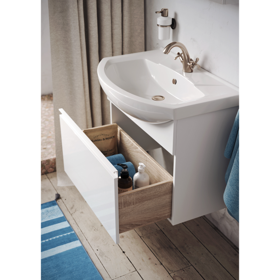 Тумба подвесная с раковиной Aqwella Rodos 105 см ROD01101, белый фото 5