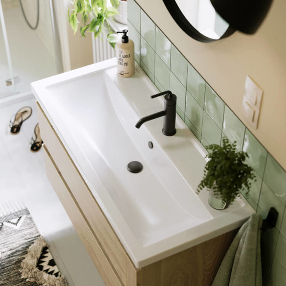 Тумба подвесная с раковиной Aqwella Astrid 100 см AST0110DD, дуб давос - 4 Тумба подвесная с раковиной Aqwella Astrid 100 см AST0110DD, дуб давос фото 4