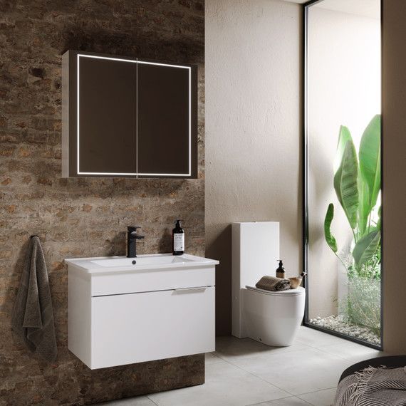 Зеркало-шкаф Aqwella Simplex 80 см SLX0408 фото 2