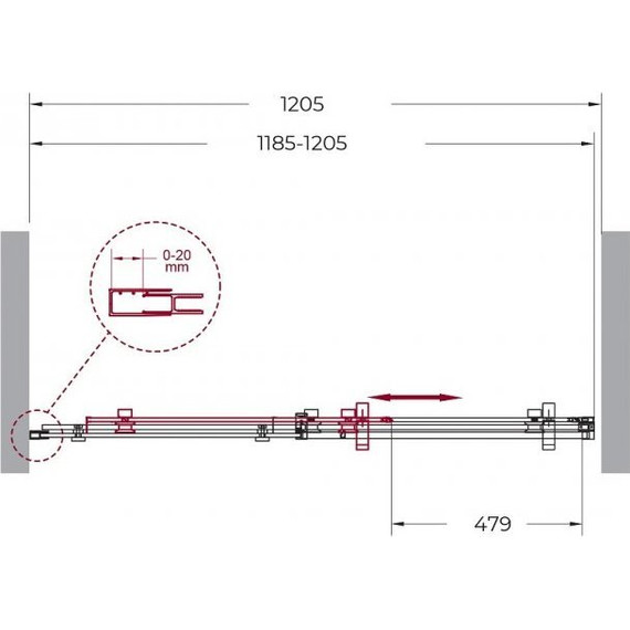 Душевая дверь BelBagno 120 см MARINO-BF-1-120-C-Cr (стекло 8 мм), хром/прозрачное - 2 Душевая дверь BelBagno 120 см MARINO-BF-1-120-C-Cr (стекло 8 мм), хром/прозрачное фото 2