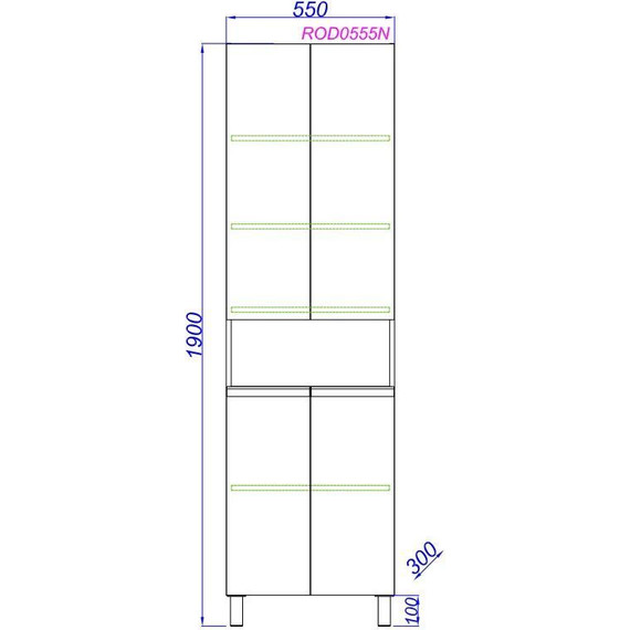 Пенал напольный Aqwella Rodos 55 см ROD0555N, белый - 5 Пенал напольный Aqwella Rodos 55 см ROD0555N, белый фото 5