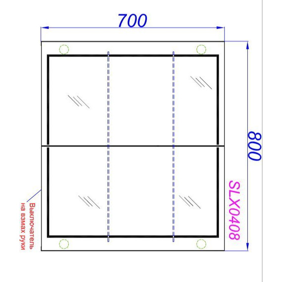 Зеркало-шкаф Aqwella Simplex 80 см SLX0408 фото 4