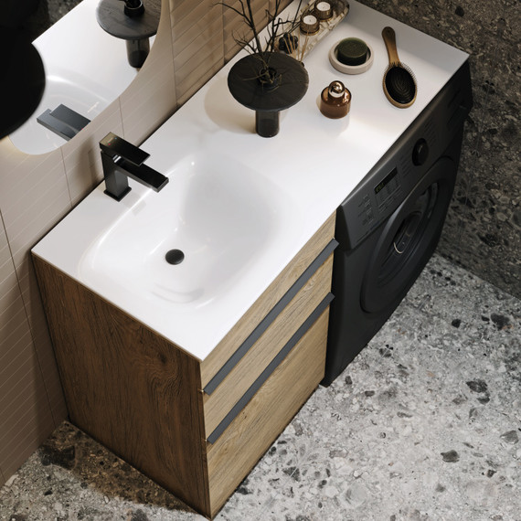 Тумба напольная с раковиной Aqwella Terra 115 см TER01052NDBL, дуб балтийский фото 5