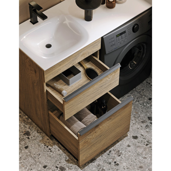 Тумба напольная с раковиной Aqwella Terra 115 см TER01052NDBL, дуб балтийский фото 6