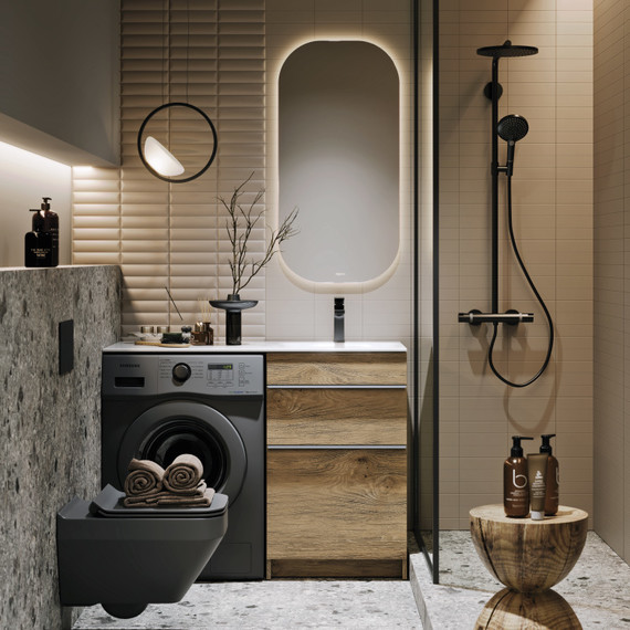 Тумба напольная с раковиной Aqwella Terra 115 см TER01052NDBR, дуб балтийский - 3 Тумба напольная с раковиной Aqwella Terra 115 см TER01052NDBR, дуб балтийский фото 3