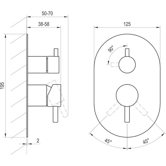 Смеситель для ванны Ravak ES 065.00CR.O2 X070208 - 3 Смеситель для ванны Ravak ES 065.00CR.O2 X070208 фото 3
