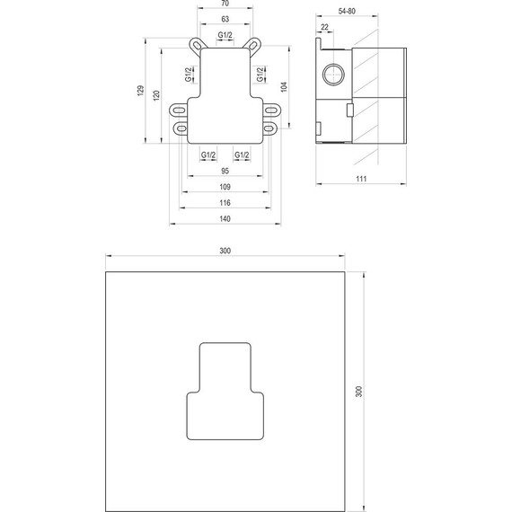 Скрытая часть Ravak R-box RB 07E.50 X070234 - 4 Скрытая часть Ravak R-box RB 07E.50 X070234 фото 4