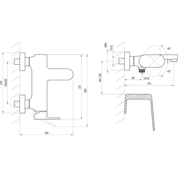Смеситель для ванны Ravak EL 022.60RGB X070367, розовое золото фото 3
