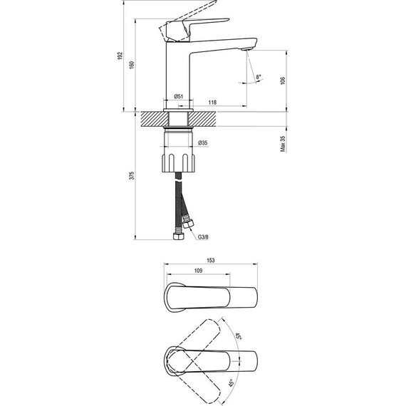 	Смеситель для раковины Ravak LF 012.00CR X070470 фото 3