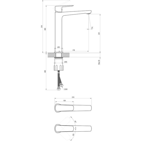 Смеситель для раковины высокий Ravak LF 015.00CR X070472 фото 3