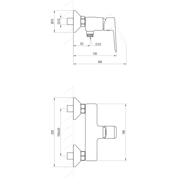Смеситель для душа Ravak LF 032.00CR X070474 фото 2