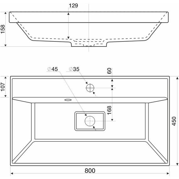 Тумба подвесная с раковиной Mirsant Grand 80 см (раковина Style 80), белый глянцевый фото 10
