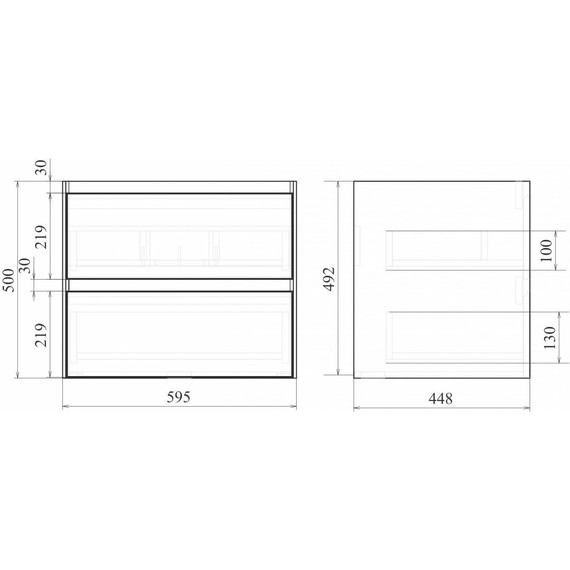 Тумба подвесная с раковиной Mirsant Grand 60 см (раковина Style 60), белый глянцевый фото 9