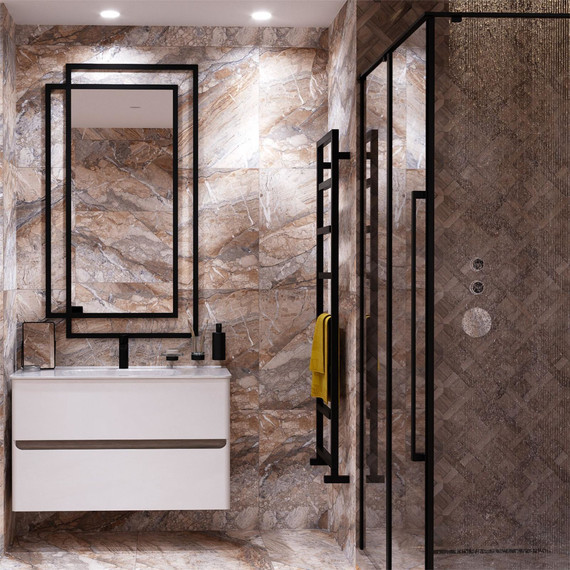 Тумба подвесная с раковиной Mirsant Savag 100 см (раковина Astra 100), белый глянцевый фото 6