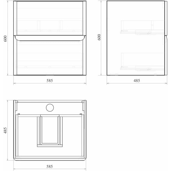 Тумба подвесная с раковиной Mirsant Savag 60 см (раковина Astra 60), белый глянцевый - 7 Тумба подвесная с раковиной Mirsant Savag 60 см (раковина Astra 60), белый глянцевый фото 7