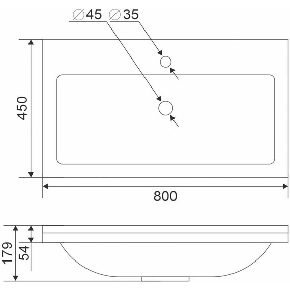 Тумба подвесная с раковиной Mirsant Viva 80 см (раковина Conte 80), серый матовый фото 5