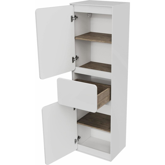 Пенал подвесной Mirsant Viva 45 см (универсальный), белый глянцевый - 3 Пенал подвесной Mirsant Viva 45 см (универсальный), белый глянцевый фото 3