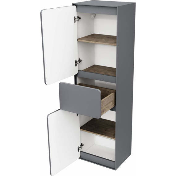 Пенал подвесной Mirsant Viva 45 см (универсальный), серый матовый - 3 Пенал подвесной Mirsant Viva 45 см (универсальный), серый матовый фото 3