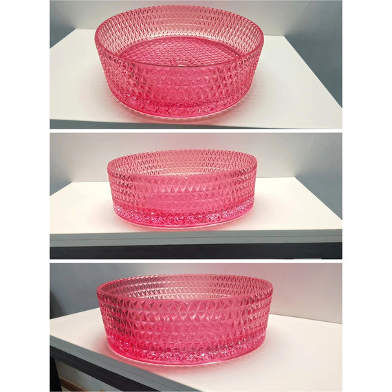 Раковина-чаша прозрачная Abber Glas 39 см AK2301OR, красный - 3 Раковина-чаша прозрачная Abber Glas 39 см AK2301OR, красный фото 3