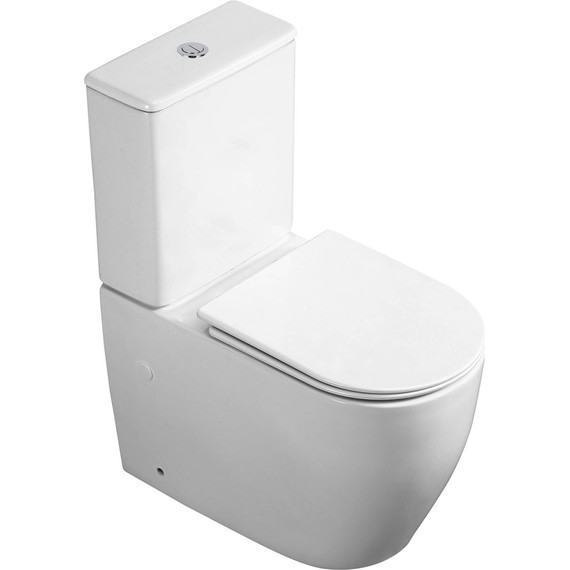 Унитаз-компакт безободковый Azario BONELLE AZ-1229A с крышкой микролифт (система смыва торнадо) - 2 Унитаз-компакт безободковый Azario BONELLE AZ-1229A с крышкой микролифт (система смыва торнадо) фото 2