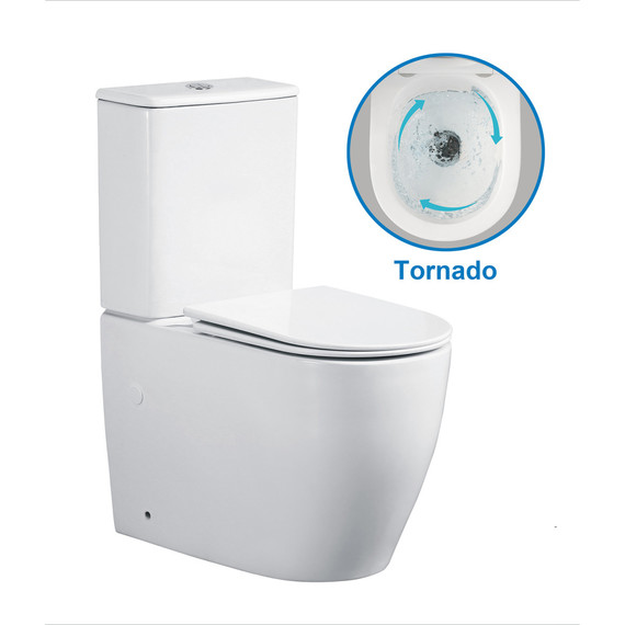 Унитаз-компакт безободковый Azario BONELLE AZ-1229A с крышкой микролифт (система смыва торнадо) - 6 Унитаз-компакт безободковый Azario BONELLE AZ-1229A с крышкой микролифт (система смыва торнадо) фото 6