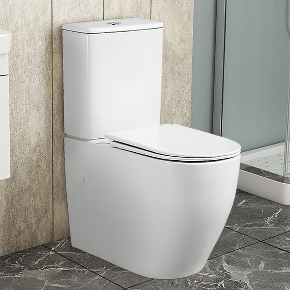 Унитаз-компакт безободковый Azario BONELLE AZ-1229A с крышкой микролифт (система смыва торнадо) - 7 Унитаз-компакт безободковый Azario BONELLE AZ-1229A с крышкой микролифт (система смыва торнадо) фото 7